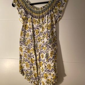 Cotton Candy LA Floral Draw-string romper (size S)